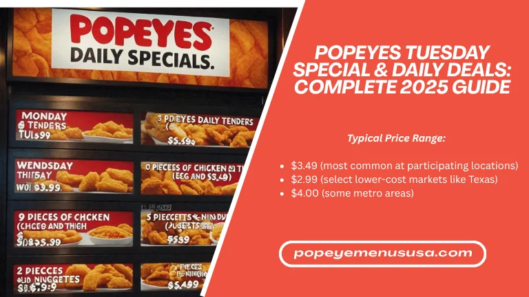 Popeyes Tuesday Special and Daily Deals