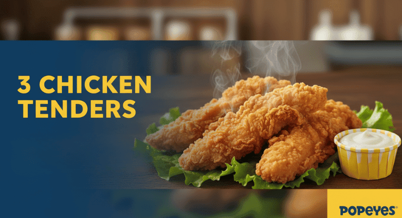 popeyes chicken tenders calories