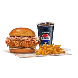 Coleslaw Spicy Sandwich Meal